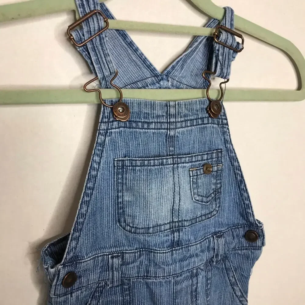 Genuine Kids OshKosh Striped Denim Overalls
